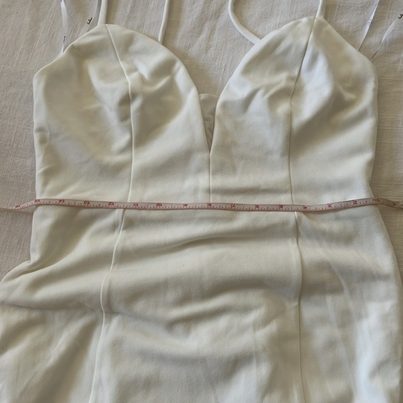 White Plunge Sleeveless Maxi Dress Lulus Wedding Gown M - Picture 11 of 12